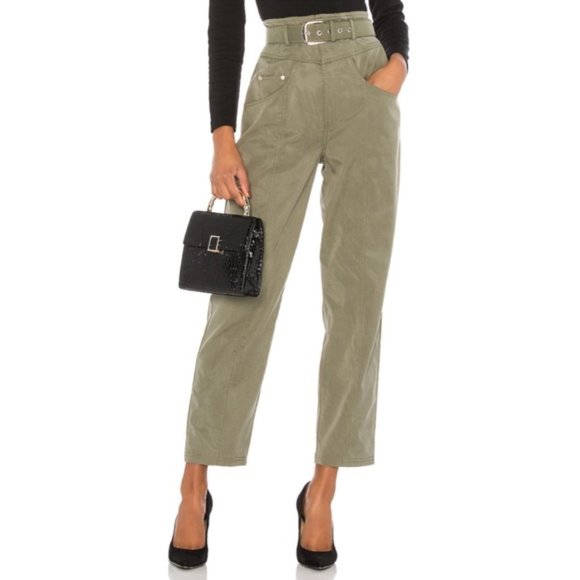 L'Academie Pants - L’Academie The Lisa Cargo Pant, Olive Green